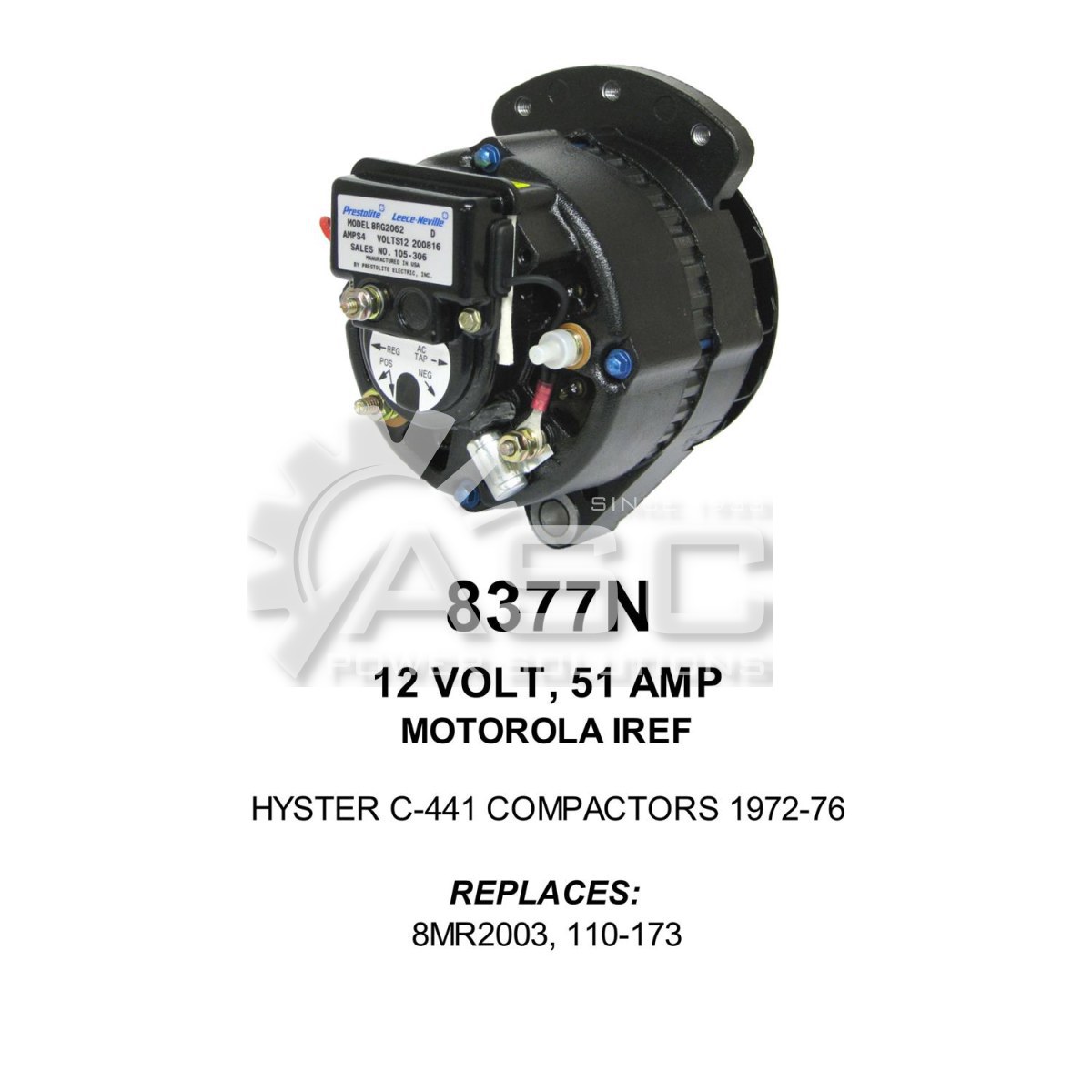 A161060_ASC POWER SOLUTIONS REMAN ALTERNATOR 12V 51AMP